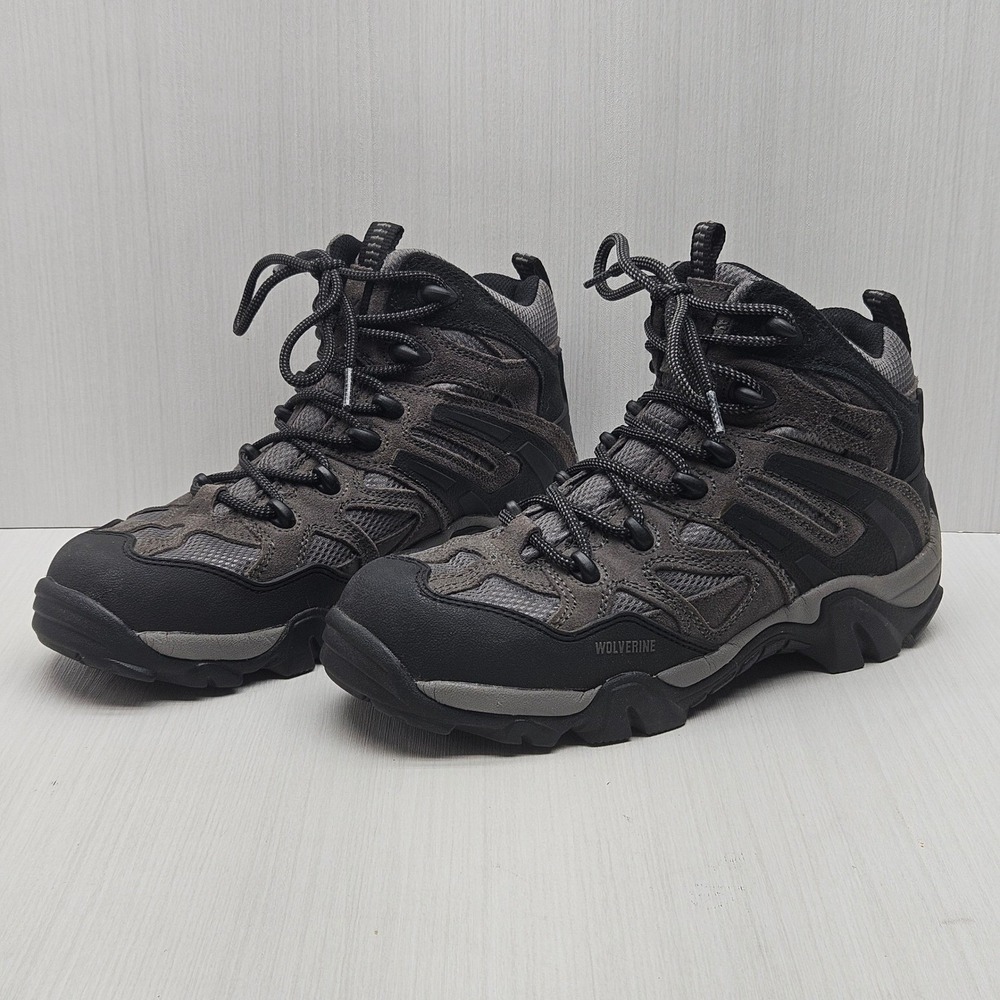 Wolverine Spencer Mens 8M Grey Black Waterproof‎ Hiking Boots W080007 Mid Top